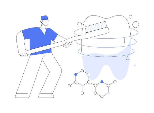 Ilustración de vector de concepto abstracto de odontología cosmética