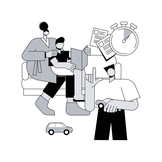Ilustración de vector de concepto abstracto de padre adoptivo