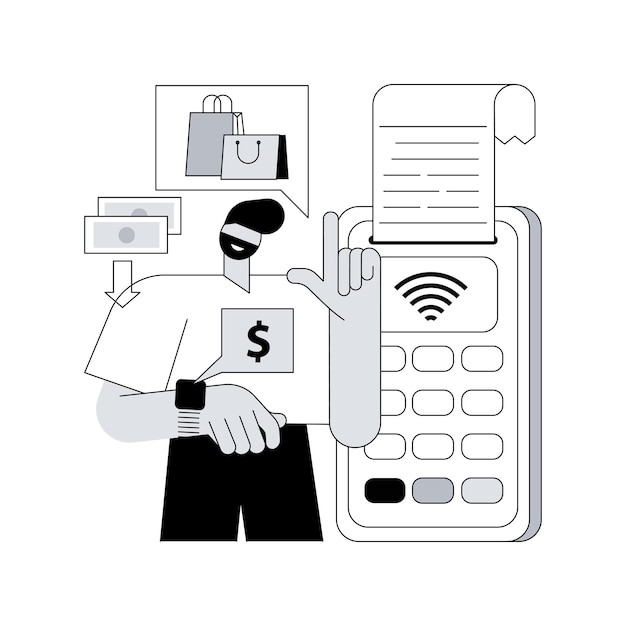 Ilustración de vector de concepto abstracto de pago Smartwatch