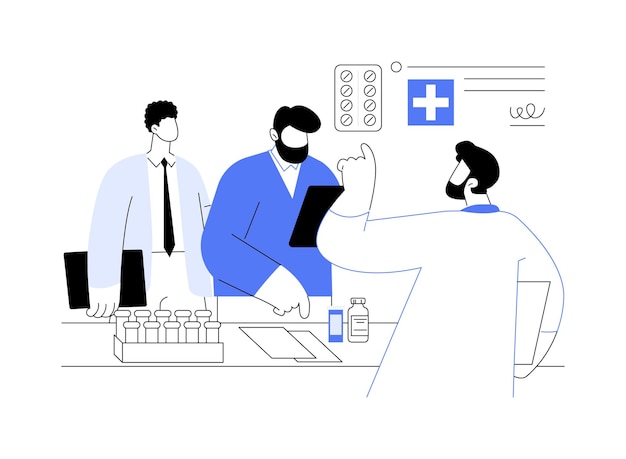 Ilustración de vector de concepto abstracto de patente médica