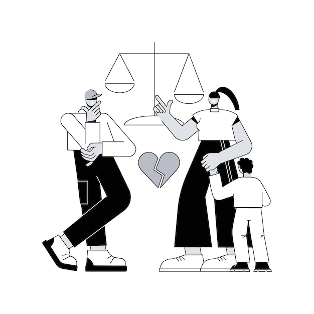 Ilustración de vector de concepto abstracto de persona separada