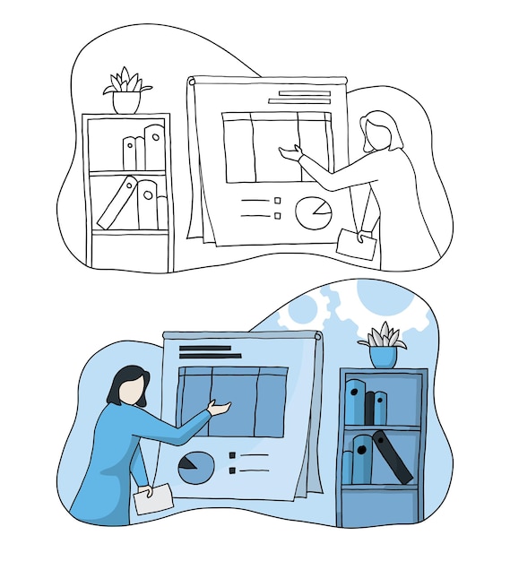 Vector ilustración de vector de concepto abstracto de planificación empresarial estratégica