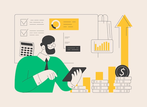 Ilustración de vector de concepto abstracto de previsión de ventas