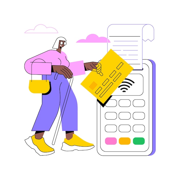Ilustración de vector de concepto abstracto de procesamiento de pago