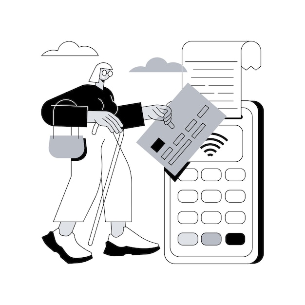 Ilustración de vector de concepto abstracto de procesamiento de pago