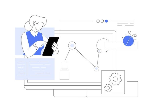 Ilustración de vector de concepto abstracto de pruebas de automatización