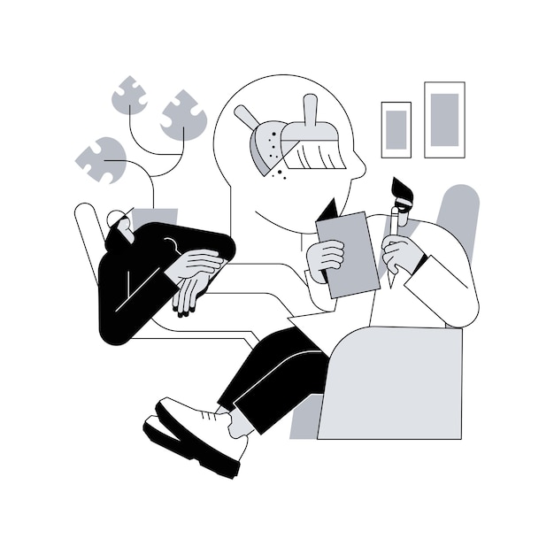 Ilustración de vector de concepto abstracto de psicoterapia