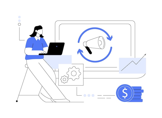 Ilustración de vector de concepto abstracto de remarketing