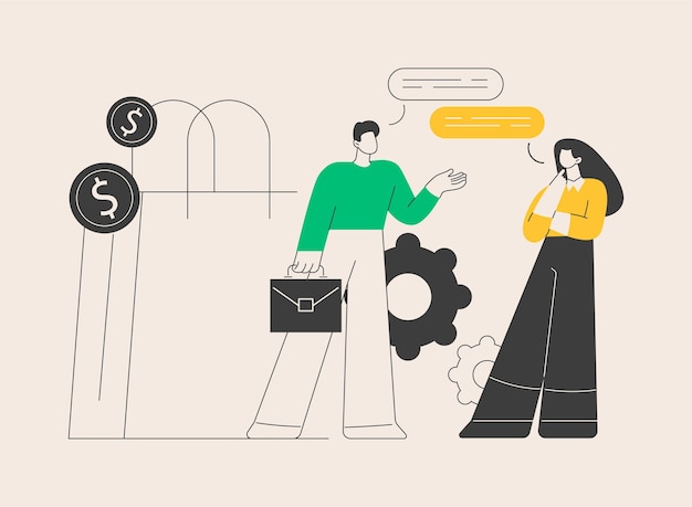 Ilustración de vector de concepto abstracto de representante de ventas