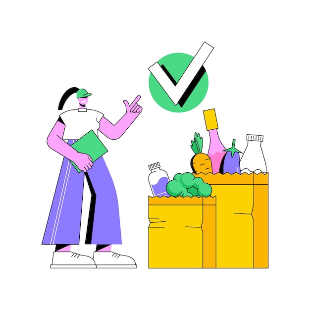 Ilustración de vector de concepto abstracto de servicio de suscripción de caja