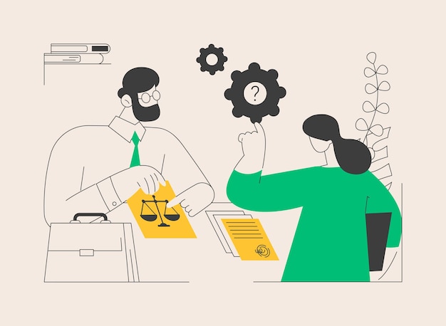 Ilustración de vector de concepto abstracto de servicios paralegales