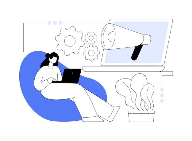 Ilustración de vector de concepto abstracto de sistema de automatización de marketing