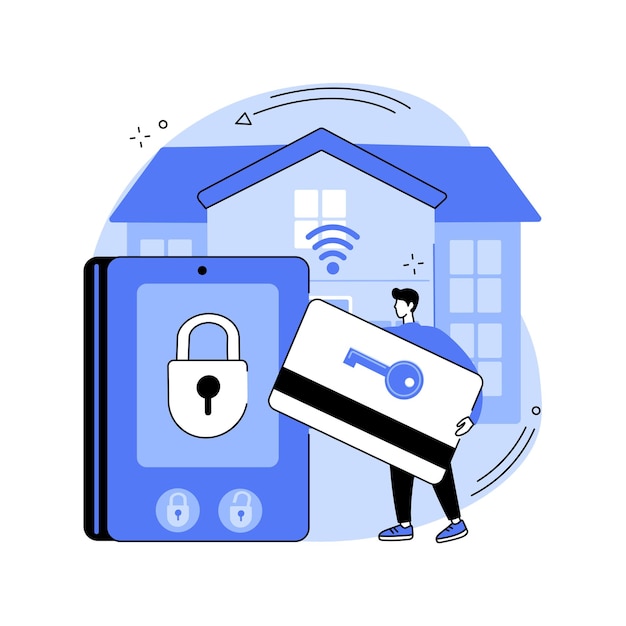 Ilustración de vector de concepto abstracto de sistema de control de acceso