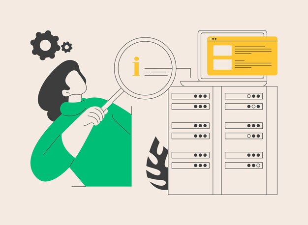 Ilustración de vector de concepto abstracto de sistema de información de gestión