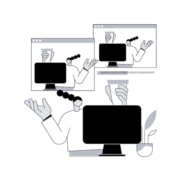 Ilustración de vector de concepto abstracto de software Livestream