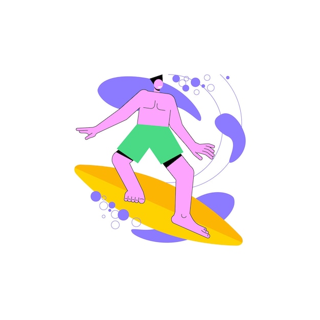 Ilustración de vector de concepto abstracto de surf