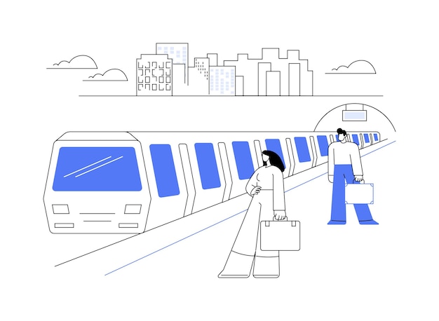 Ilustración de vector de concepto abstracto de transporte subterráneo