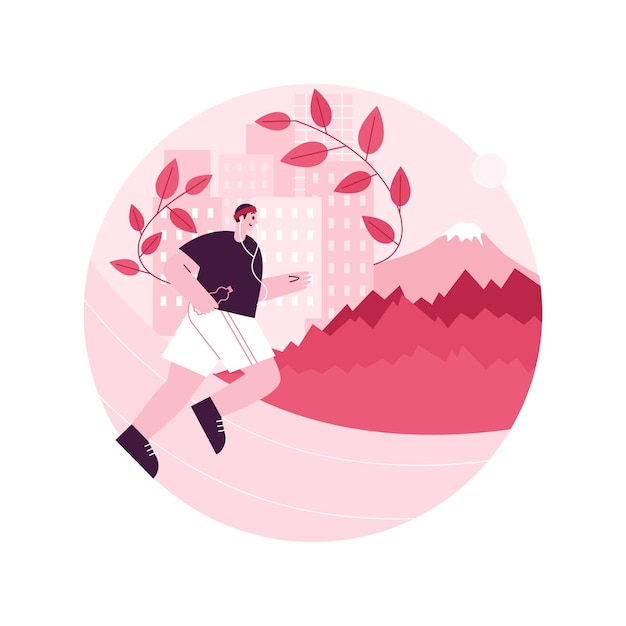 Ilustración de vector de concepto abstracto de vía verde ecológica