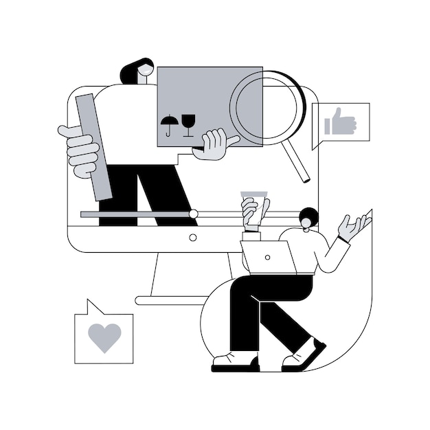 Ilustración de vector de concepto abstracto de video unboxing