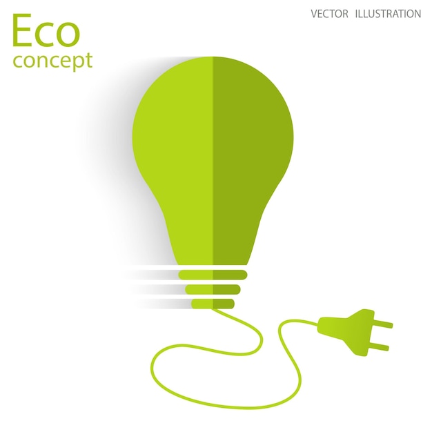 Ilustración de vector de concepto ambiental de luz verde