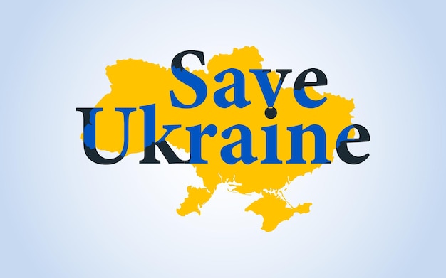 Ilustración de vector de concepto de detener la guerra de bandera de ucrania y ucrania o diseño de vector de bandera de ucrania