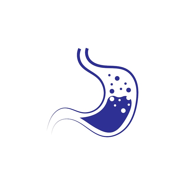 Ilustración de vector de concepto de diseños de icono de cuidado de estómago