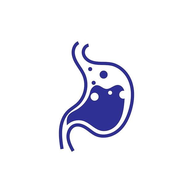 Ilustración de vector de concepto de diseños de icono de cuidado de estómago