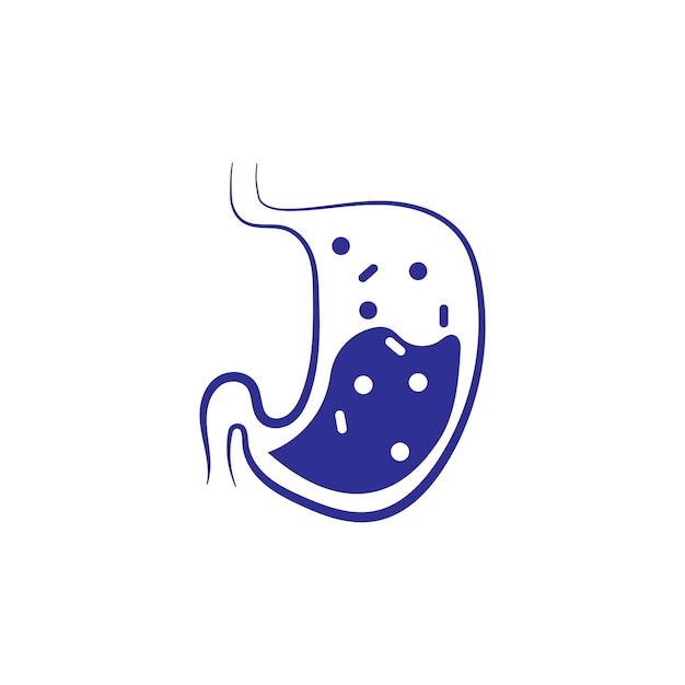 Ilustración de vector de concepto de diseños de icono de cuidado de estómago