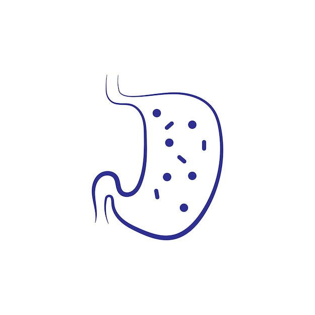 Ilustración de vector de concepto de diseños de icono de cuidado de estómago
