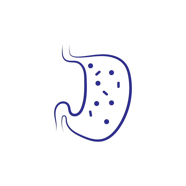 Ilustración de vector de concepto de diseños de icono de cuidado de estómago