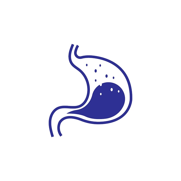Ilustración de vector de concepto de diseños de icono de cuidado de estómago