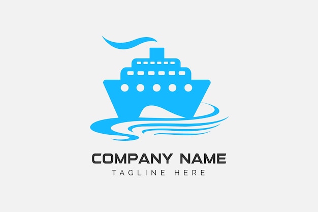 Ilustración de vector de concepto de logotipo de barco
