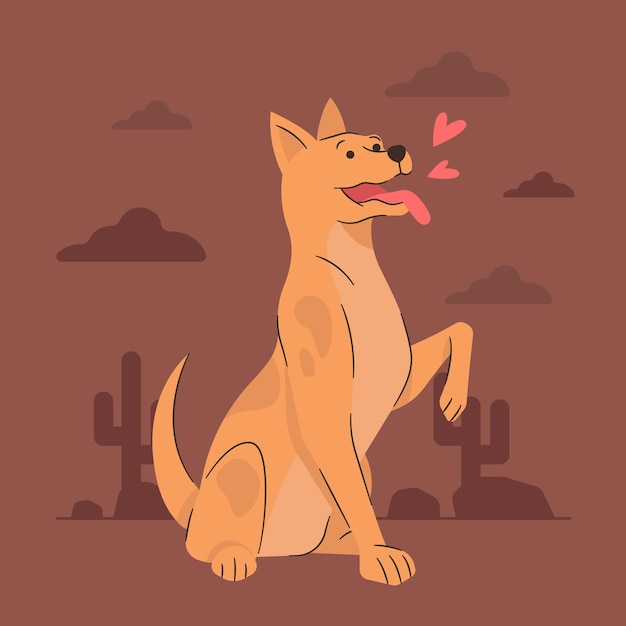 Vector ilustración de vector de concepto de perro doméstico