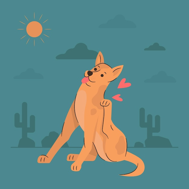 Vector ilustración de vector de concepto de perro doméstico
