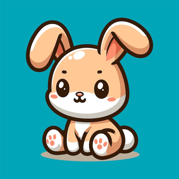 Ilustración de vector de conejo lindo