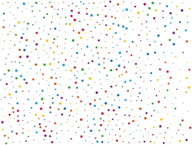 Ilustración de Vector de confeti de cuadrados de arco iris mágico