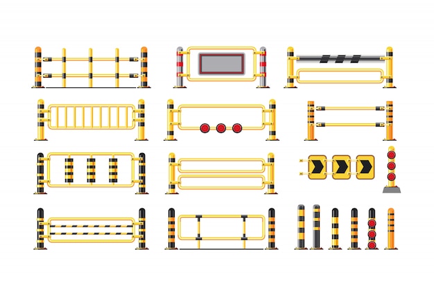 Vector ilustración de vector de un conjunto de barandas