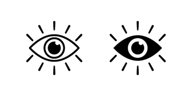 Ilustración de vector de conjunto de iconos de ojo aislado