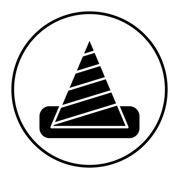 Ilustración del vector del cono de la carretera