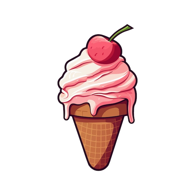 Ilustración de vector de cono de helado