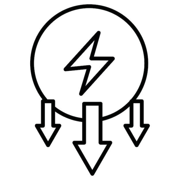 Ilustración del vector de consumo de energía