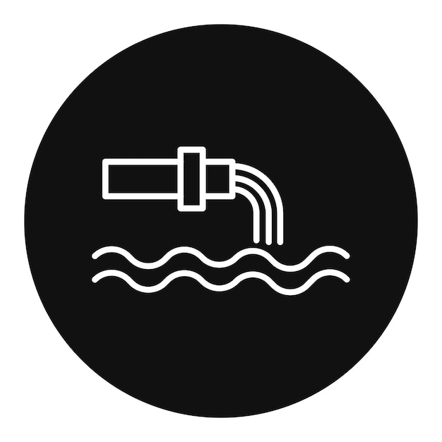 Ilustración del vector de contaminación del agua