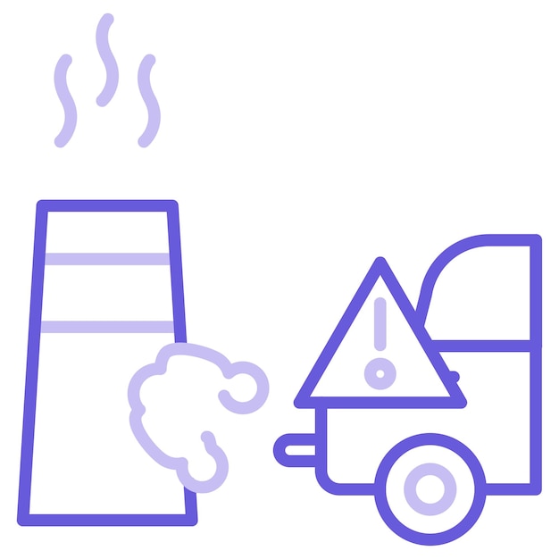 Ilustración del vector de la contaminación atmosférica