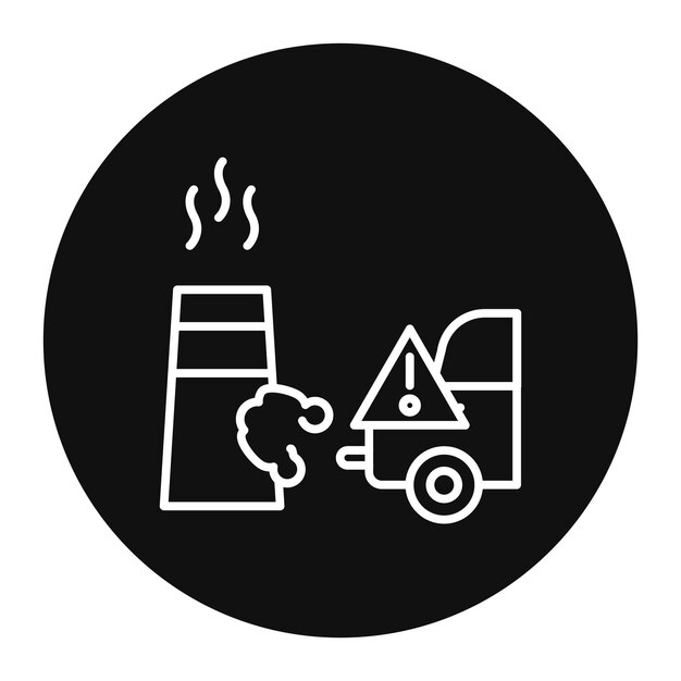 Ilustración del vector de la contaminación atmosférica