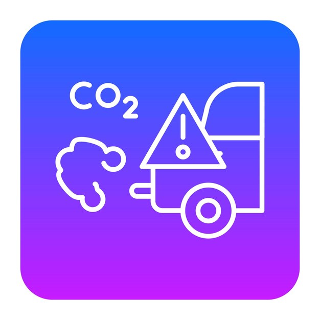 Ilustración del vector de contaminación de los automóviles