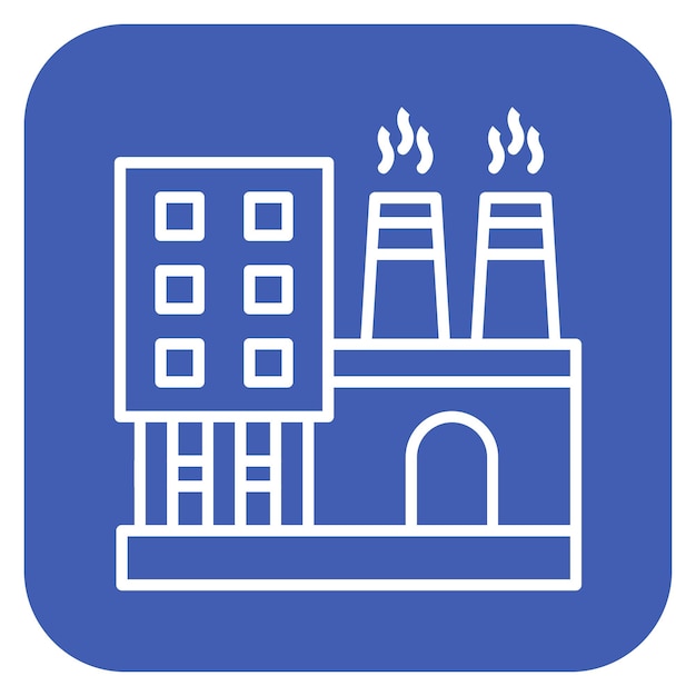 Ilustración del vector de contaminación de la fábrica