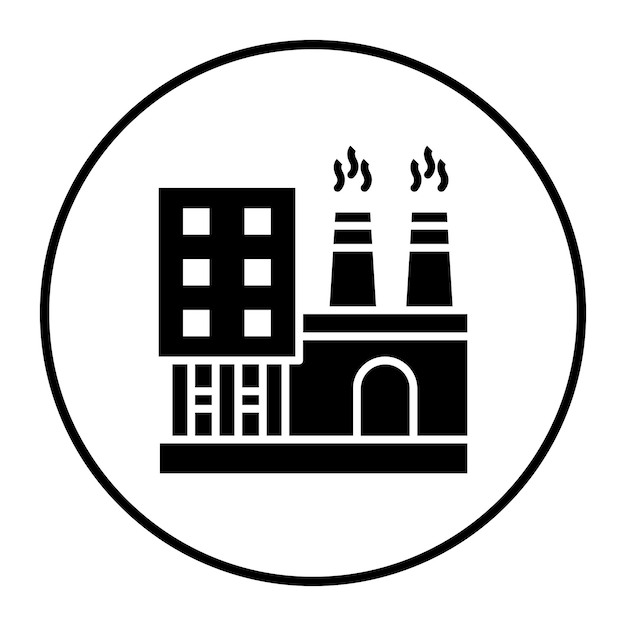 Ilustración del vector de contaminación de la fábrica