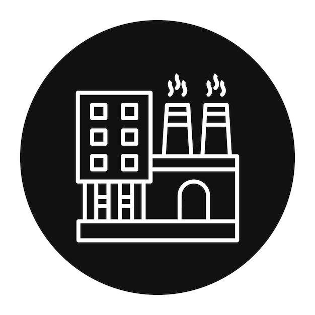 Ilustración del vector de contaminación de la fábrica
