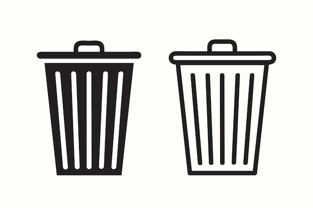 Ilustración de vector de contenedor de basura
