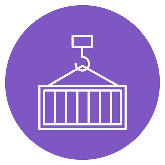Ilustración del vector del contenedor de carga